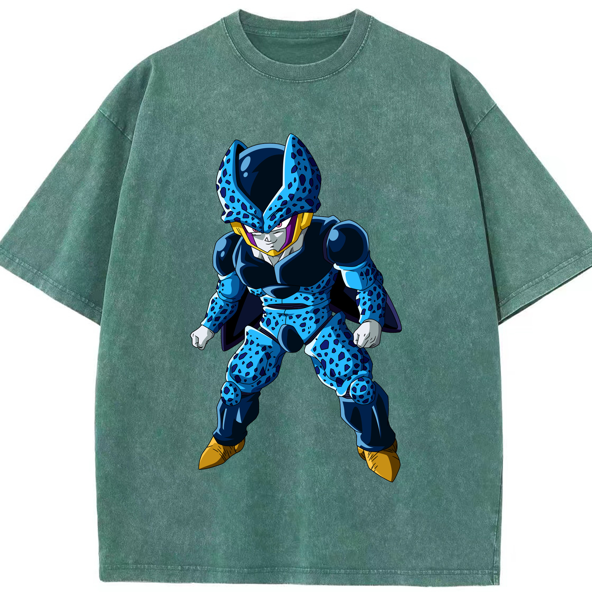 （画像用） ドラゴンボール セル DRAGON BALL Cell 綿100% ヴィンテージ風 半袖Tシャツ（フロントプリント）